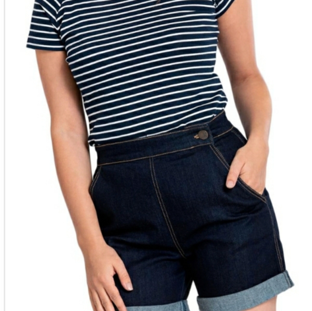 Hell Bunny Verity top blue